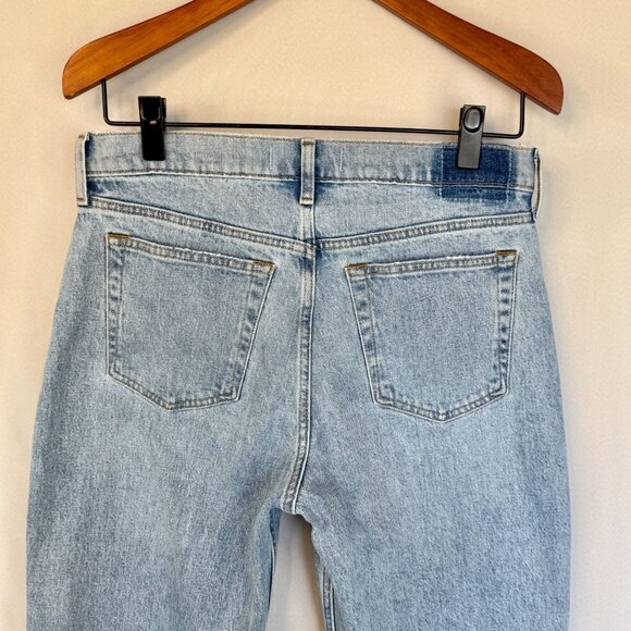 Abercrombie & Fitch Low Rise Baggy Light Blue Straight Leg Single Cuff Jeans - Picture 6 of 16